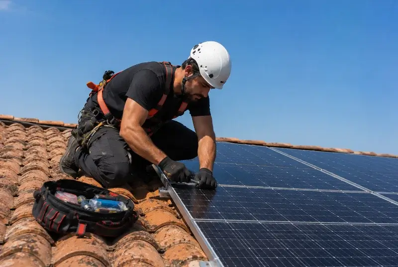Maintenance et monitoring de panneaux solaires à Vergéal
